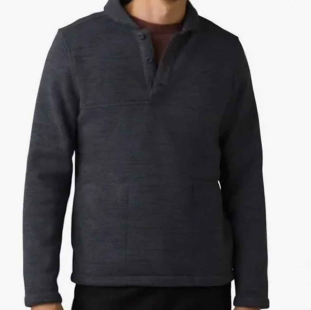 Prana Mens Tri Thermal Threads Henley SEE DESCRIPTION